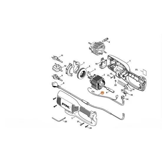 STIHL  Przewód włączn. z kondensatorem 230 V 6440 440 1901